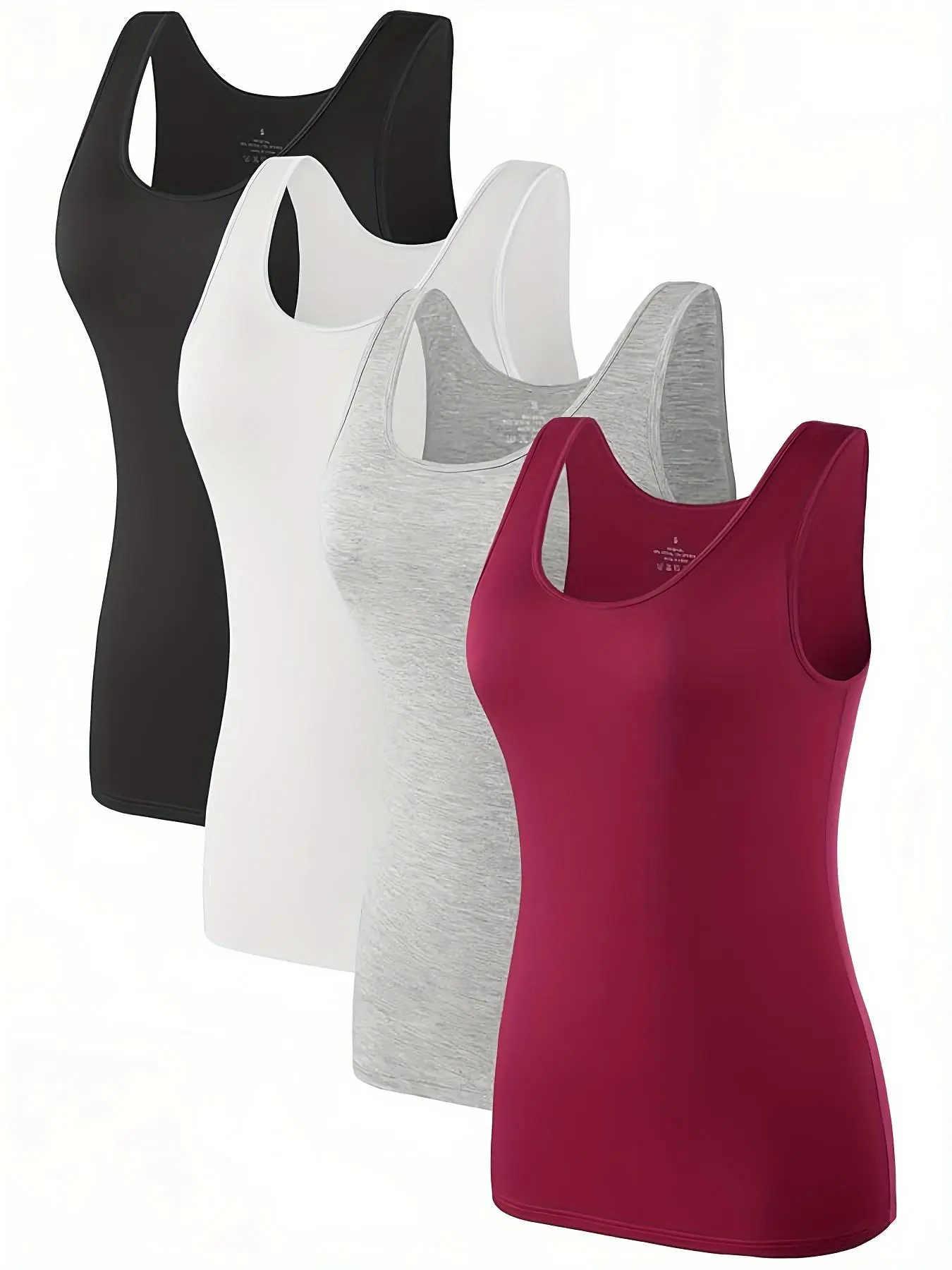 Women's Solid Color Round Neck Tank Top, Summer Tops, Lady Casual Minimalist Basic Crewneck Sleeveless Top for Summer, Ladies Clothes for Daily Wear, Comfort Womenswear, Summer Clothes