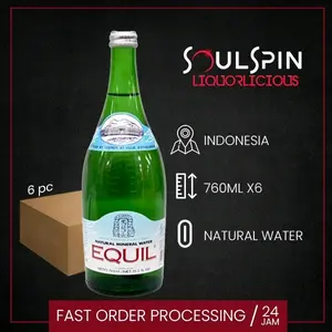 Equil Natural Mineral Water 760ml [ Dus isi 6 Botol Kaca ]
