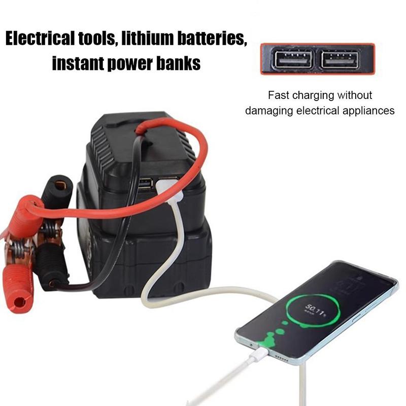 Bộ Chuyển Đổi Khởi Động Khẩn Cấp Ô Tô, 12V, Cho Dụng Cụ Điện Makita, Không Bao Gồm Pin, Bộ Chuyển Đổi Nguồn Khởi Động Ô Tô Đa Chức Năng, Thích Hợp Cho Makita 7