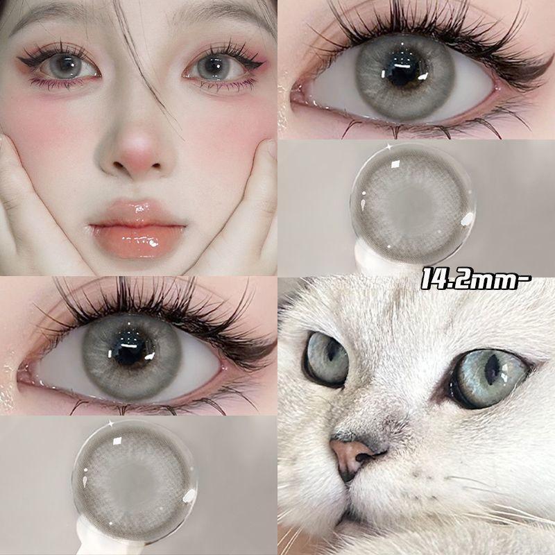 Kính áp tròng màu Mill Creek-Hàn Quốc, kính áp tròng Iris 14,2 MM, xanh biển/ xám /xanh lá , 2 miếng / 1 cặp, sử dụng 1 năm, kính áp tròng mềm