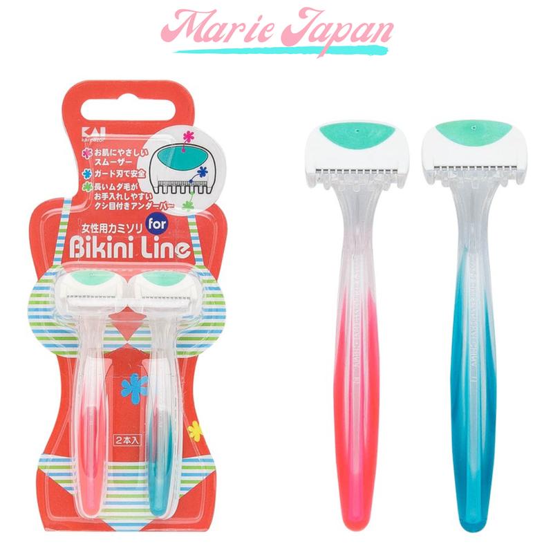   CHE TÊN  Set 2 Dao Cạo Tẩy Lông Waxing Vùng Bikini Kai Nhật Bản 