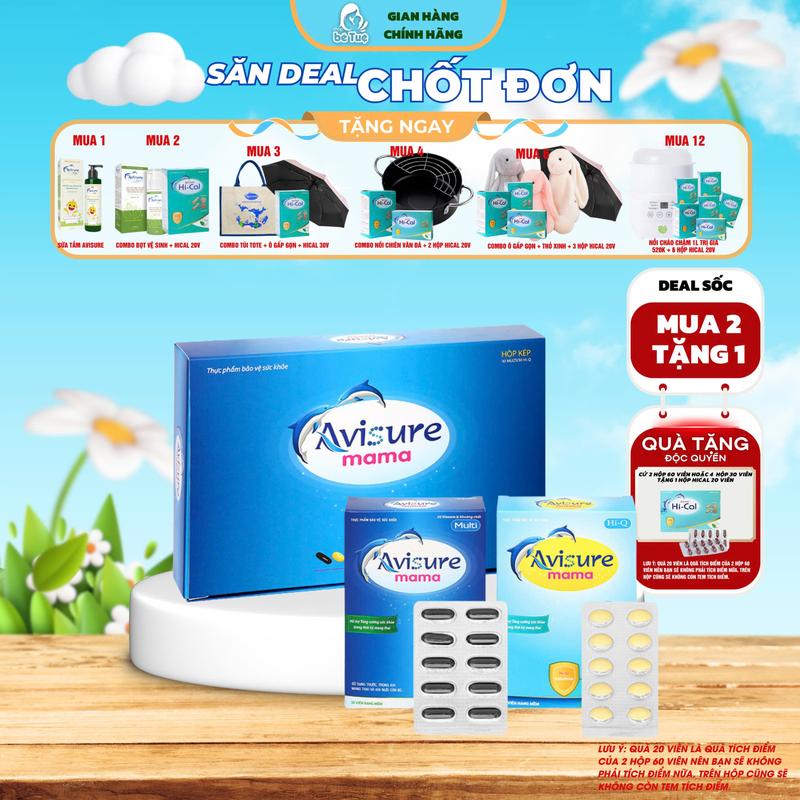 Vitamin tổng hợp dành cho bà bầu, trước và sau sinh Avisure Mama