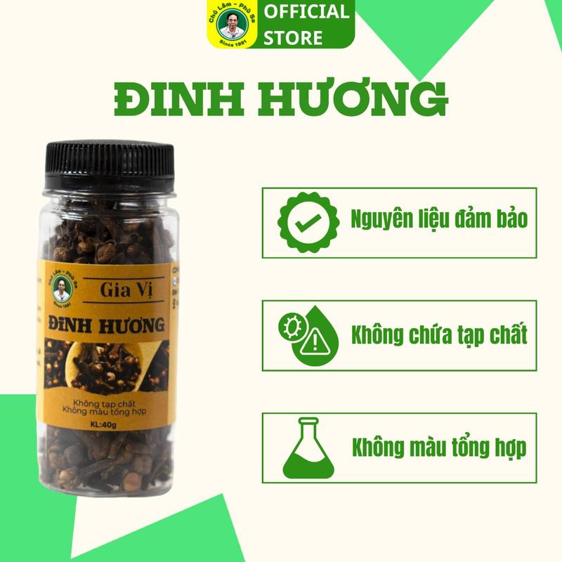  Nụ đinh hương Natural Chú Lâm - Phù Sa dùng để chế biến thực phẩm  gia vị Phở 30g 
