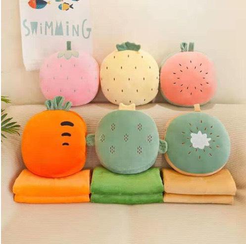 Nhà Cam Bộ chăn gối văn phòng, gấu bông kèm chăn gối củ tròn quả 3 trong 1 (gối, chăn, ủ tay) siêu tiện lợi Mềm Mềm