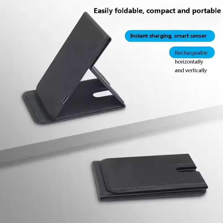 S69 Foldable 2 In 1 Portable Mobile Phone Holder With 15W Fast Wireless Charger