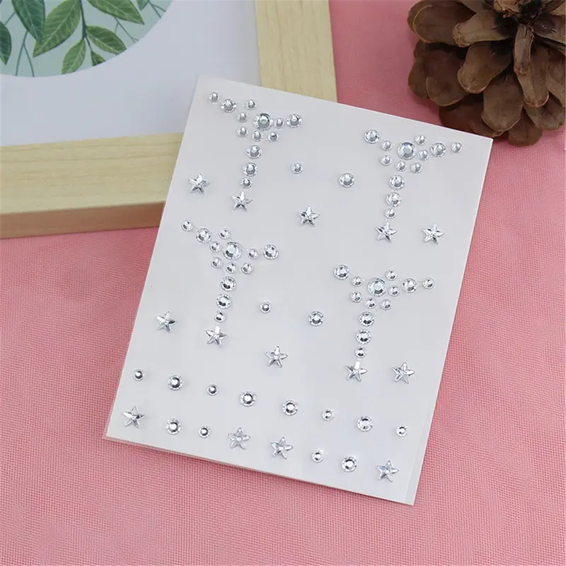Dán Mặt Trang Sức, Kim Cương Hòa Nhạc, Trang Điểm Kim Cương, Mũi Nước, Kim Cương Vỡ, Kim Cương Ngọc Trai, Thích Hợp Cho Biểu Diễn Sân Khấu, Dán Mặt 5