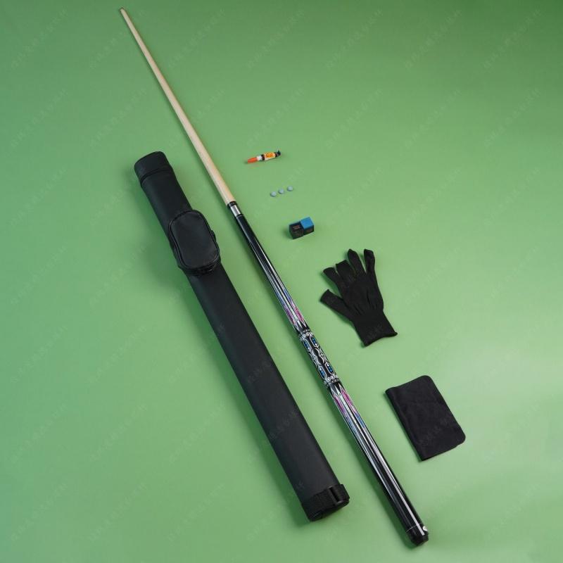 Purple Flame Same Style Small Head Handmade Billiard Cue Middle Head Billiard Bar Big Head Black Eight Snooker Maple Fancy Stick 1