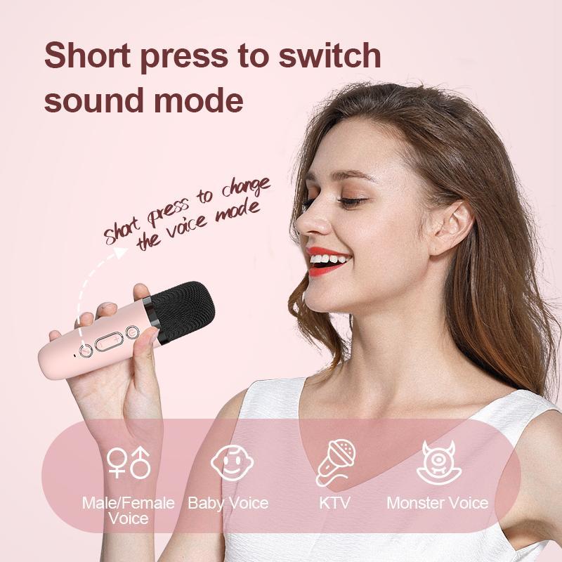 Product Introduction of Portable Wireless Dual-microphone & Speaker, 1 Box Rechargeable Handheld Microphone & Speaker, Karaoke Machine for Home Party, Birthday Gift for Adults Girls 4