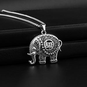 Loket Gajah, Nasib Bertuah, Gaya Vintaj, Tertekan, Tiga Dimensi, Dua Sisi, Kalung Gajah Kekayaan, Aksesori Fesyen Uniseks Charms Jewelry lustful  jewelry kalung  kepala  suku kalung  kepala  suku kalung  titanium  lipan  anti  karat  asli  premium
