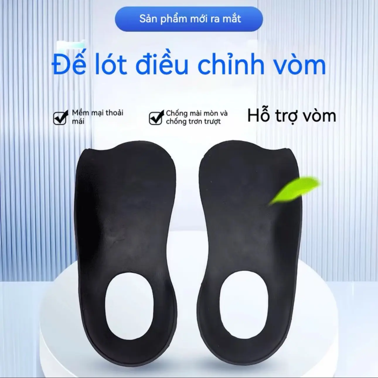 [HCM] MIẾNG ĐỆM GIÀY DÉP CAO SU NON CAO CẤP, THIẾT KẾ CÔNG THÁI HỌC. 1 CẶP ló t đế  Giay Miếng Lót Giày