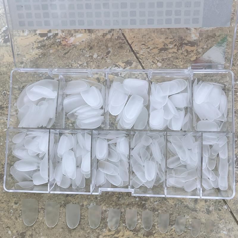  Hộp úp tròn Hàn ngắn màu trong nhám  phụ kiện nail Nữ 