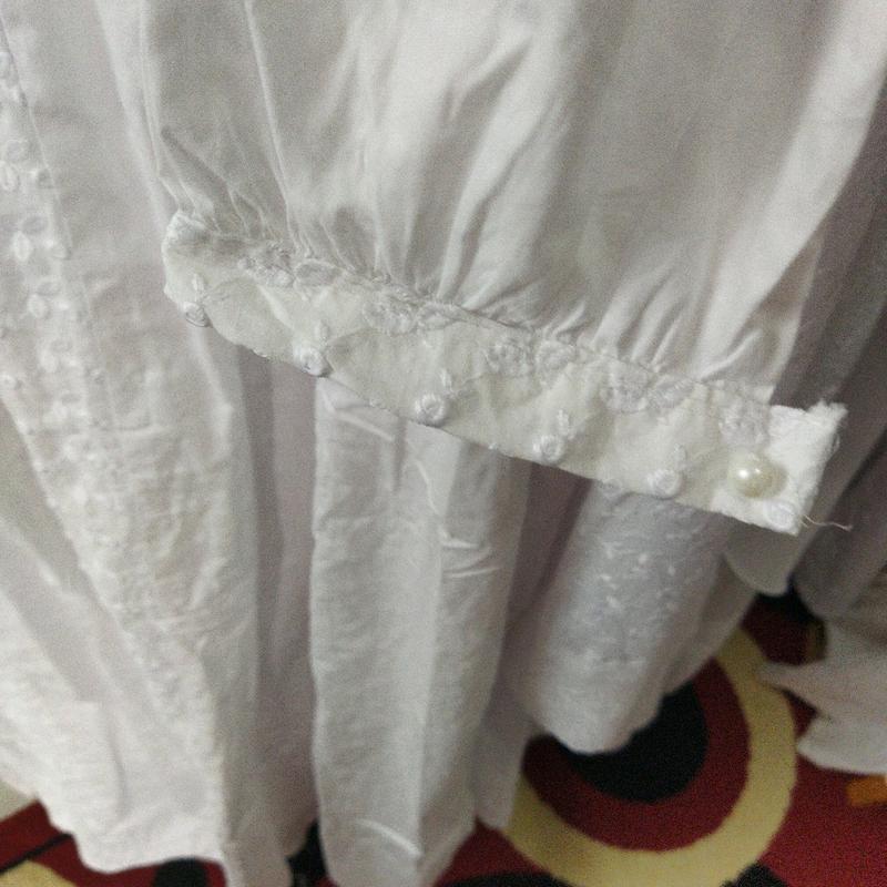 Gamis Katun Jepang Umroh Kombinasi Polos Model Pecah Cantik Model Terbaru Poliester Polos Bunga Hitam Putih Polka Dot bordir muslim  simple  Melar Tebal Wanita Panjang Nyaman Mewah Dalaman Kerudung Renda Kerah 3