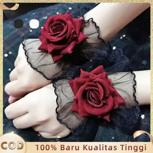 Renda dengan Bunga Mawar Aksesoris Pernikahan Premium Penutup Tato/Bekas Luka untuk Bridesmaid