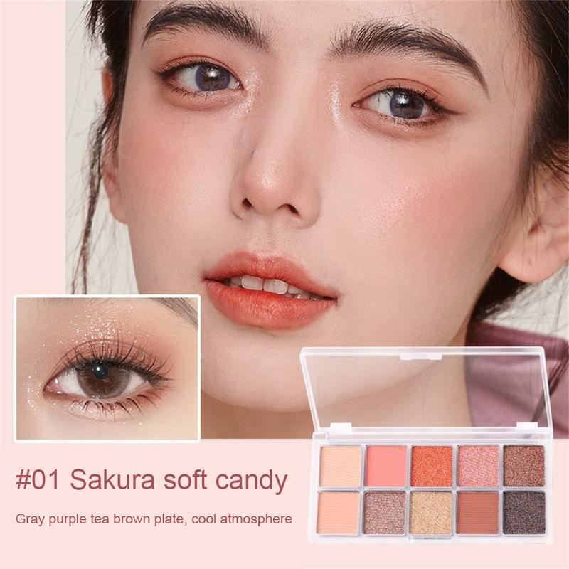 Bộ Mỹ Phẩm Trang Điểm Hoàn Chỉnh, Bảng Phấn Mắt 10 Màu, Bút Bắt Sáng, Bút Kẻ Mắt Không Thấm Nước, Chì Kẻ Mày Không Thấm Nước, Bộ Cọ Trang Điểm 7 Món, Dụng Cụ, Mascara Đen, Dụng Cụ Uốn Lông Mi, 1 Bộ Nữ Son Môi 2