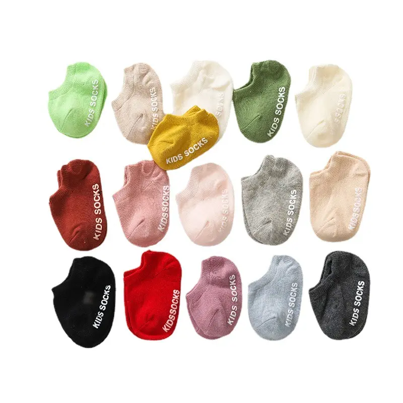 0-2 Years Anti-Slip Baby Candy Color Cotton Floor Socks Ins Solid Color