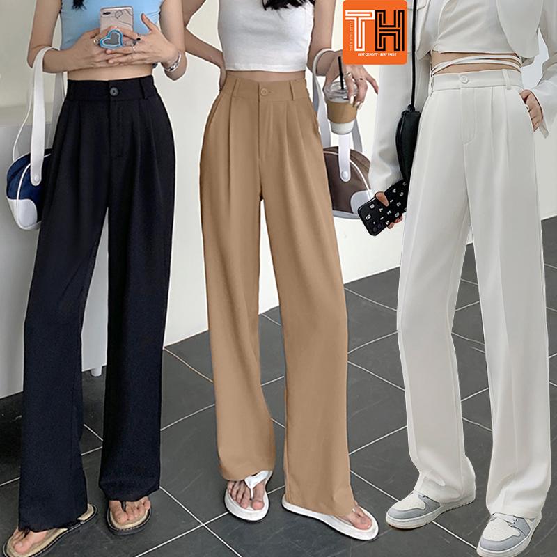 Quần ống rộng lưng thun sau culottes dáng suông nhiều màu siêu HOT