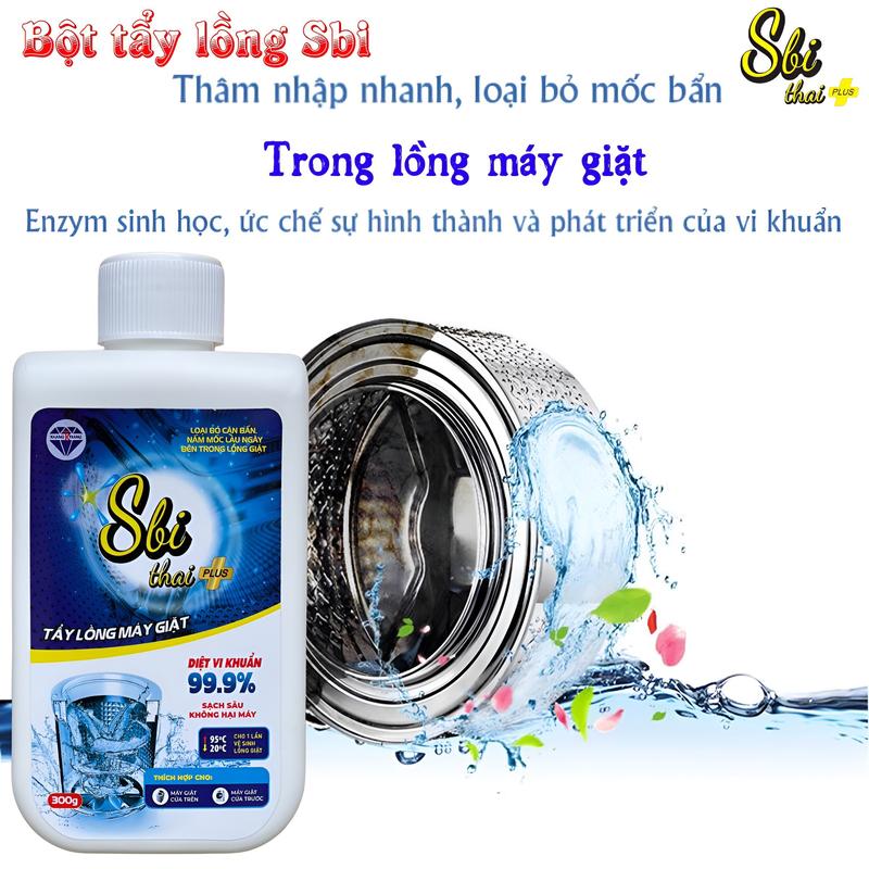 { MUA 3 ĐƯỢC 5 } Tẩy lồng máy giặt Sbi 300ml chai dạng bột , tẩy sạch cặn bẩn nấm mốc ,trong lồng máy giặt hiệu quả đơn giản, ( TẶNG XỊT NƯỚC HOA CAO CẤP TRỊ GIÁ 80K) Làm Sạch 3