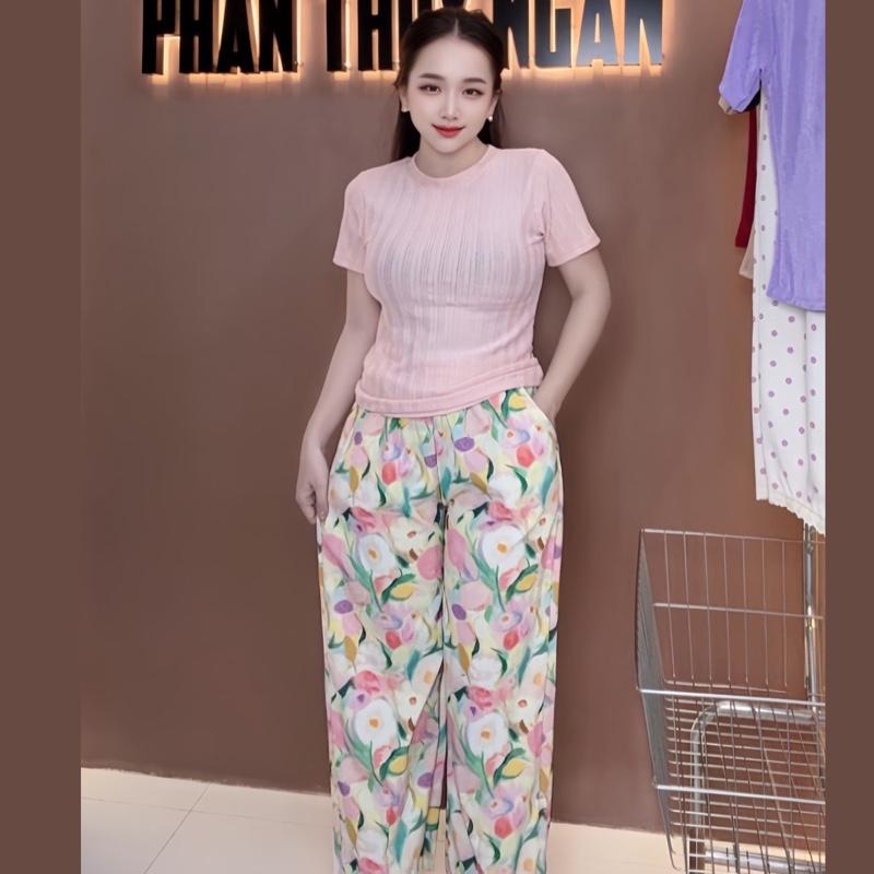 [40-60KG] SET PHỐI 9T ÁO THUN XƯỚC/NHŨ QUẦN CHẤT ĐŨI XƯỚC MỀM ĐẸP LAI REN cho nữ,vải mềm mịn 2