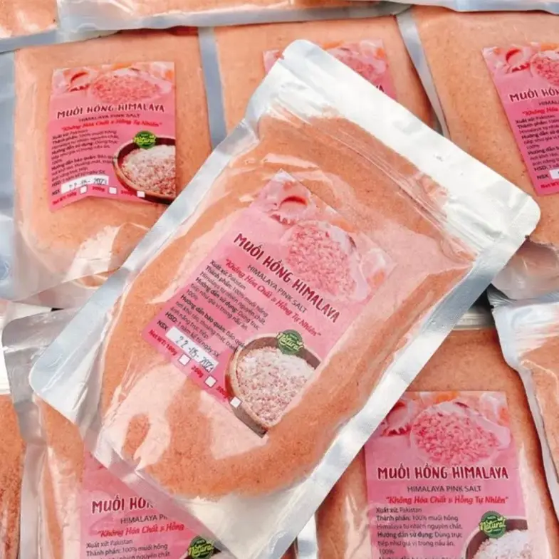 1kg [Muối hồng Himalaya] Hạt mịn nấu ăn, nấu sữa, làm bánh, làm đẹp...