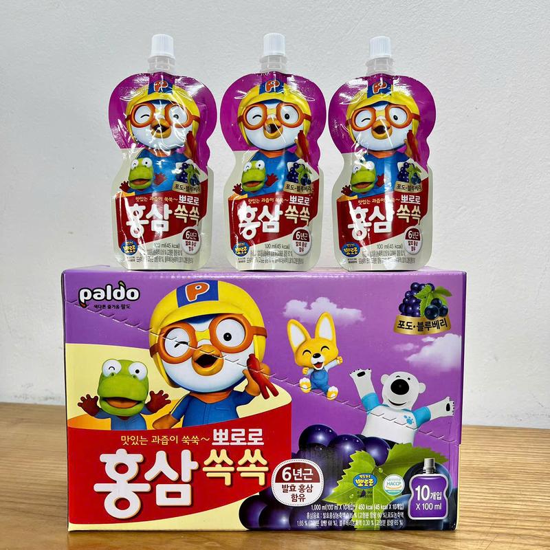 Combo 10 gói nước hồng sâm Paldo vị trái cây bổ sung dưỡng chất giúp bé ăn ngon ngủ ngon 4