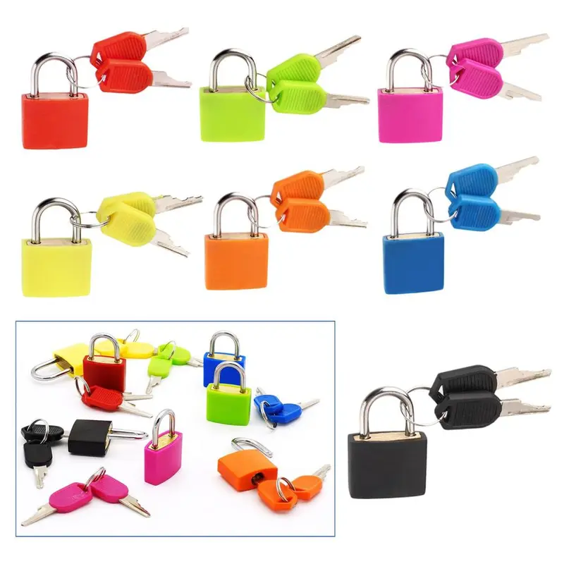 Ổ Khóa Mini Có Chìa Khóa, Hình Vuông, Vỏ Bền, Khóa Nhỏ Ổ Khóa An Ninh, Khóa Nhật Ký, Cho Hộp Đựng Hành Lý, Túi Tập Gym, Hộp Trang Sức, Cặp Sách Học Sinh 3