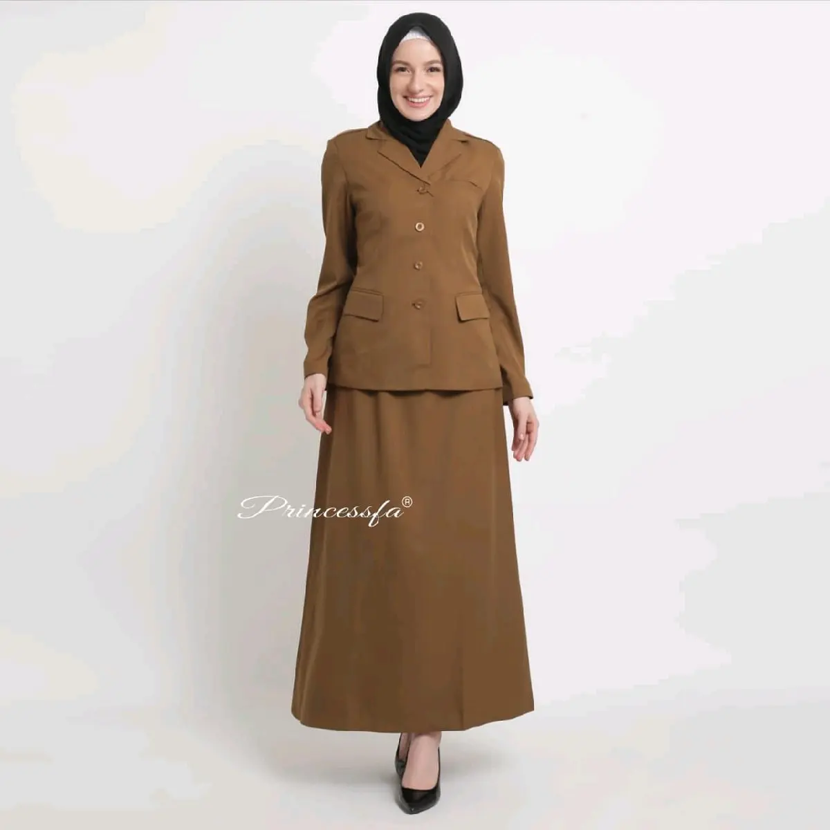 baju kerja katun setelan rok A