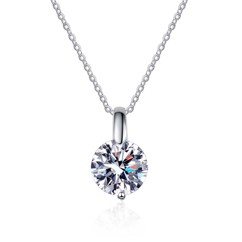 XL77  S925 Sterling Silver Pendant Clavicle Chain Diamond Necklace Classic Simple 1 Karat D Color Moissanite Items ဘယက်  ဆွဲကြိုး925 jew erly tsavorite moissanite fine  jewelry promise  ring diamond  ring promise  ring atta  jewelry silver  925 6