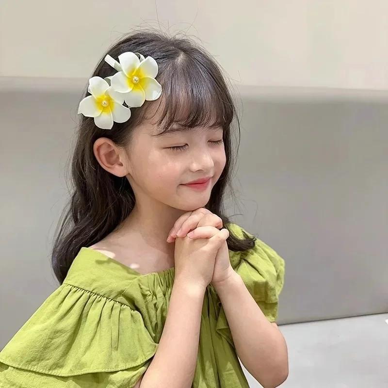 Product Introduction of Fashion Women Plumeria Flower Hair Clips Girls Aesthetic Hairpins Egg Flower Barrette Party Bag Hair Accessories 21