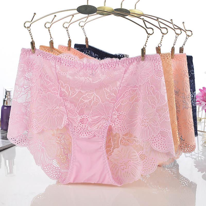 Product Introduction of Flower Lace Sexy Panties for Women High Waist Tummy Control Hollow Mesh Sexy Comfortable Breathable Briefs 1