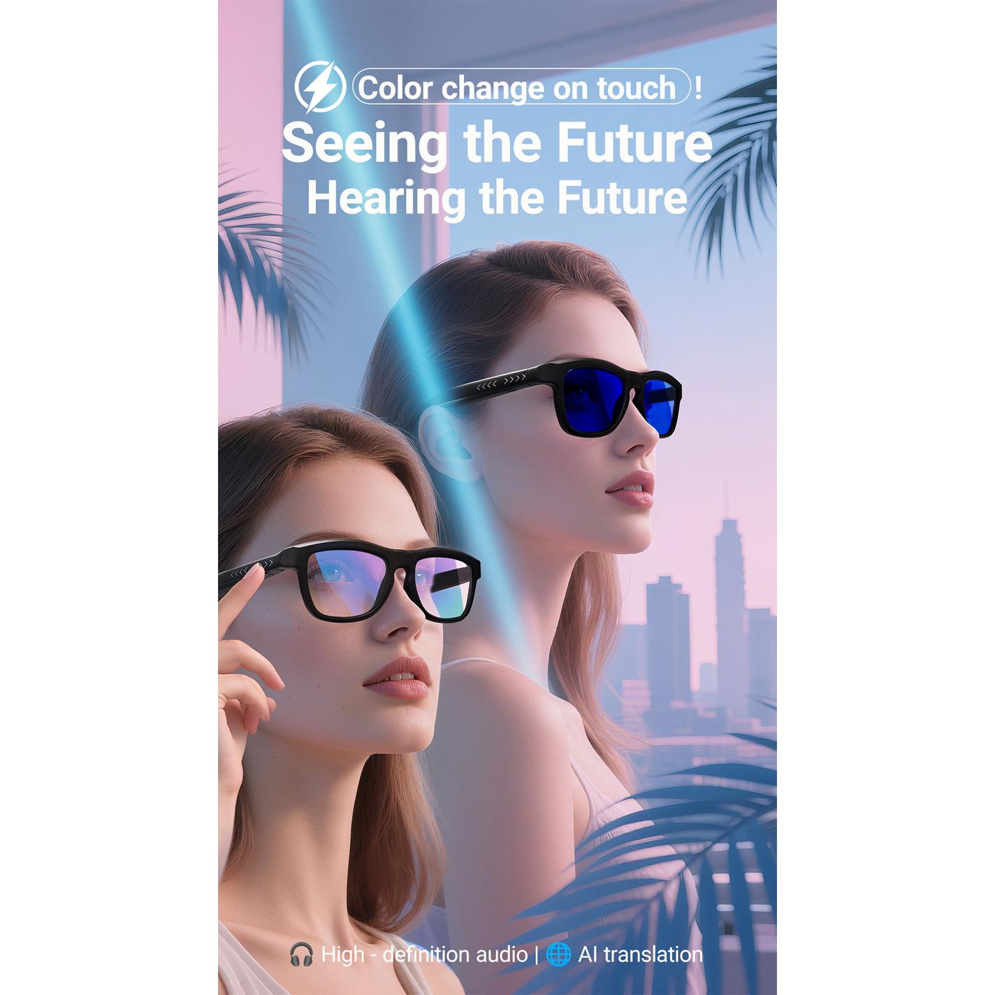 Bluetooth Touch-Dimming Glasses Multifunction Electrochromic Glasses AI Intelligent Translation HD-calling Music Player 2025 New - Image 4