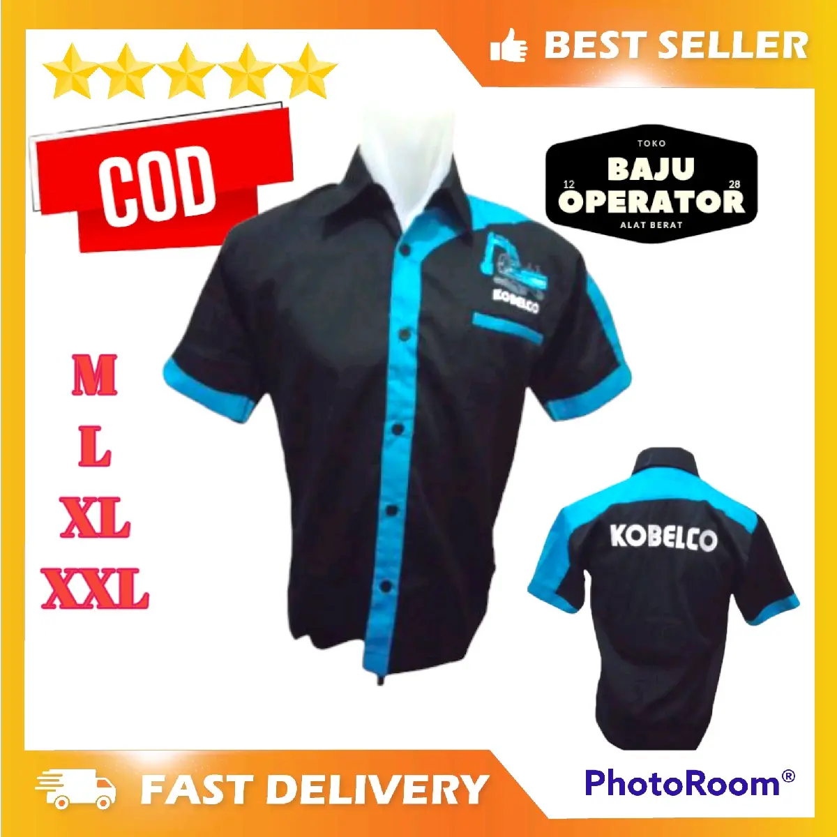 Baju kobelco / baju excavator / kemeja kobelco / baju alat berat