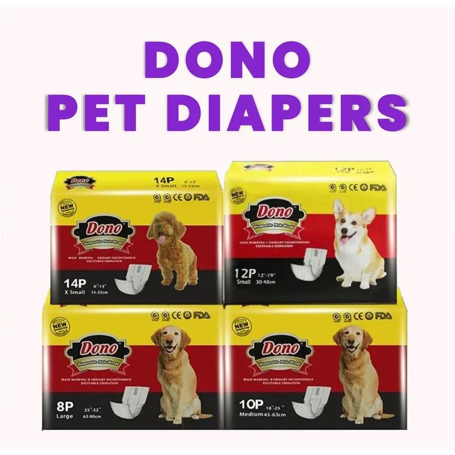 BEST SELLING 5 Bags x Dono Pet Disposable Diapers (Male & Female Pet Diapers)