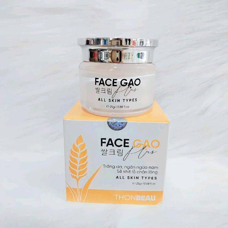 KEM FACE GẠO PLUS HỖ TRỢ LÀM ĐẸP DA 25g Skincare Làm Đẹp Da Nữ Dưỡng Ẩm Da Women Chăm Sóc Da