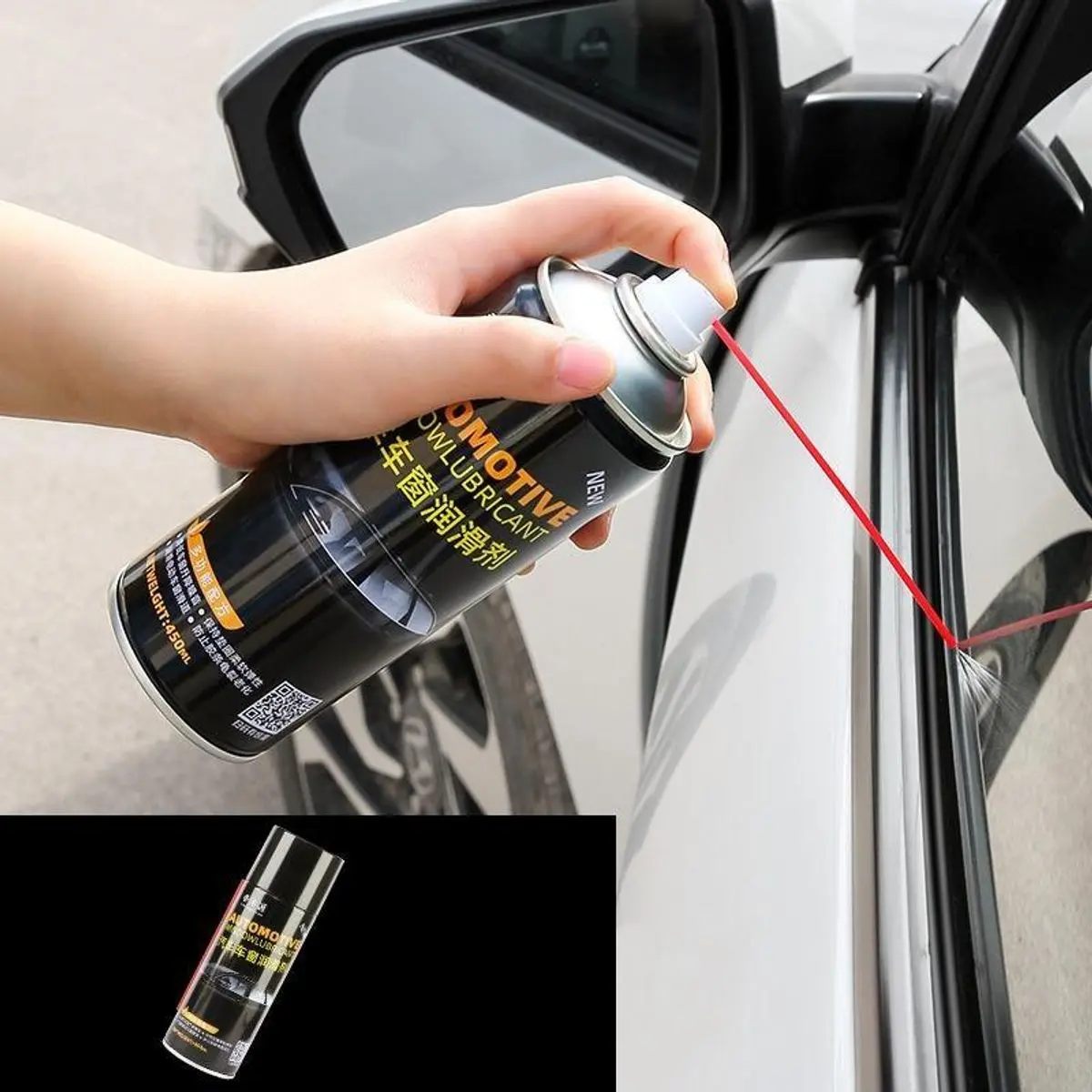 Chai Xịt Dầu Bôi Trơn Cửa Kính Ô Tô Dung Tích 450ml Chống Kẹt Kính Bảo Dưỡng Gioăng Cao Su Cửa Nóc Ô Tô