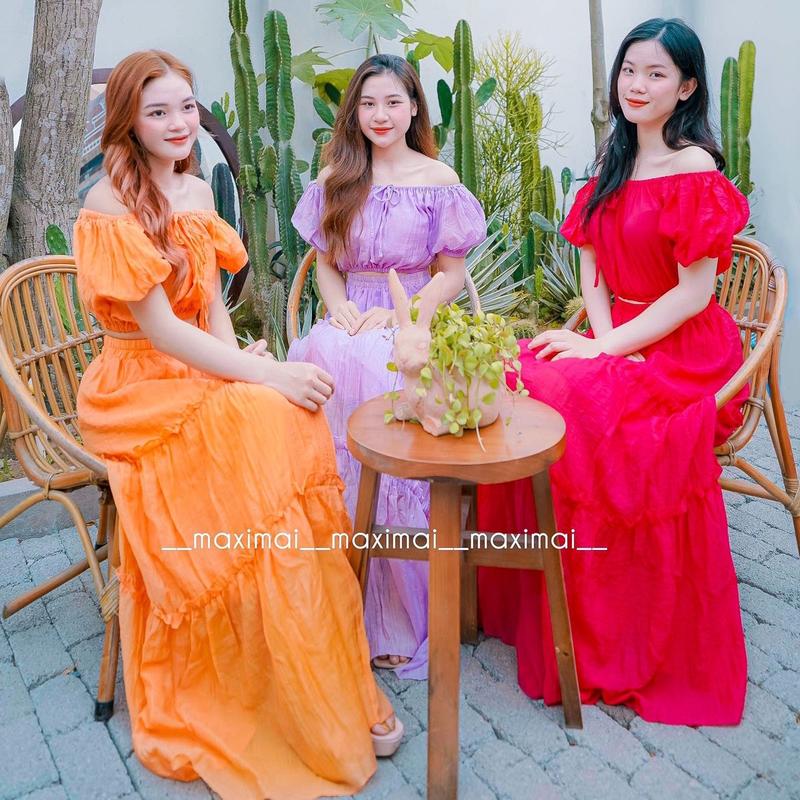 Set Maxi Nữ Tơ Nhăn Maxi Mai top women 0