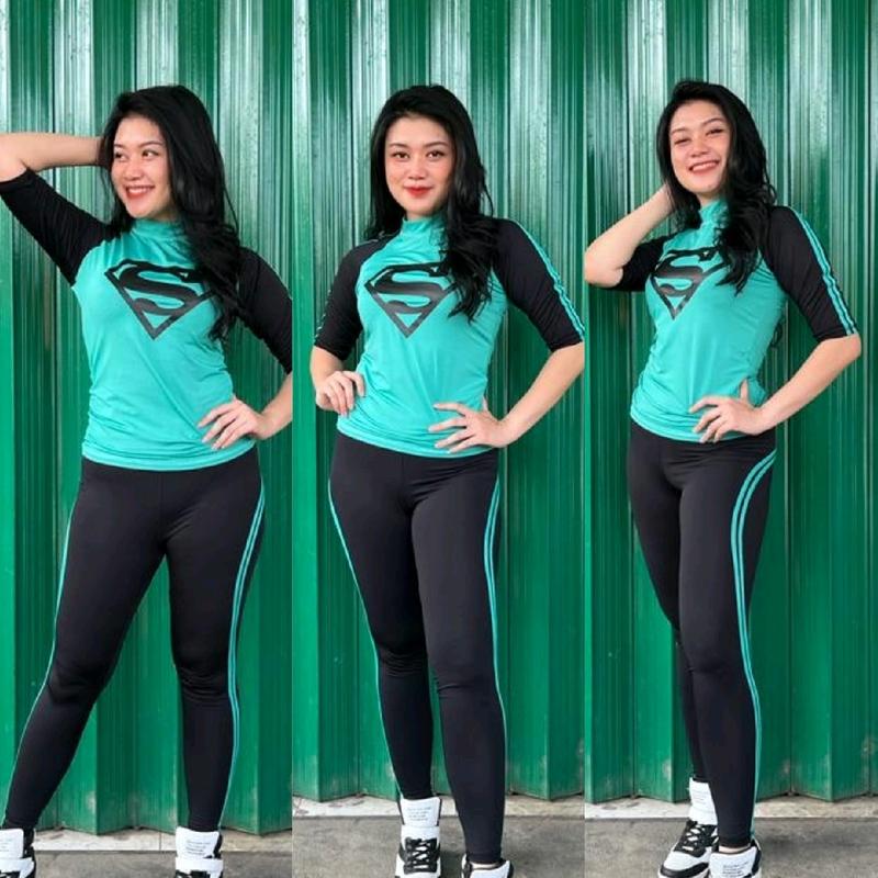 Setelan baju senam Sp/setelllan senam wanita celana panjang 2