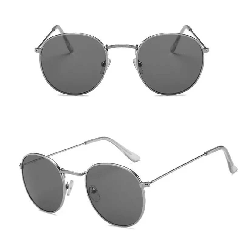 European American Fashion Small Oval Shades Light Sunglasses Anti Radiation Eyeglass For Woman