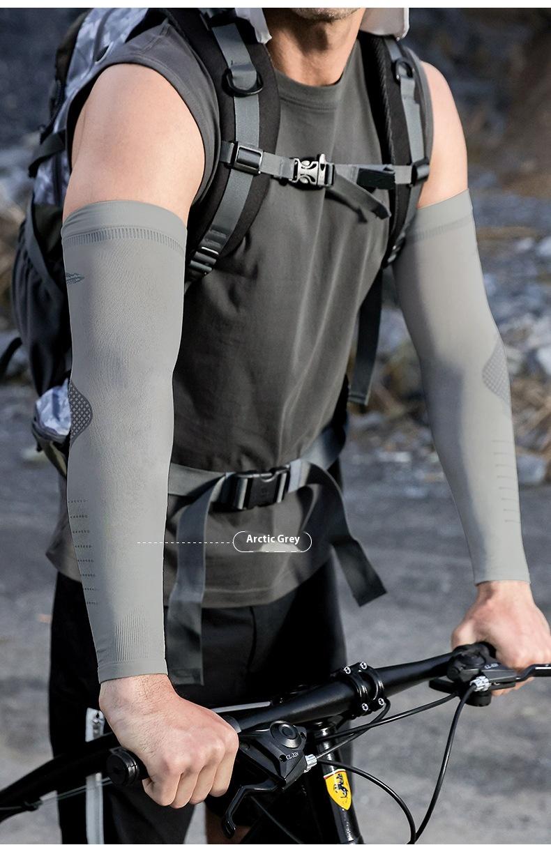 Product Introduction of Summer Ice Silk Sunscreen Arm Protection Men's Outdoor Sports Driving Cycling Ice Sleeve Fishing Sunshade Breathable Sleeve Cover 26