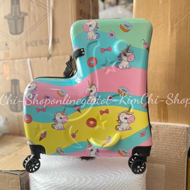 ￼Vali ngồi cho bé , vali vịt ngồi cho bé Yellow Buck, Y. Duck size 22 . Nhựa dẻo ABS chịu va đạp mạnh không vỡ 5