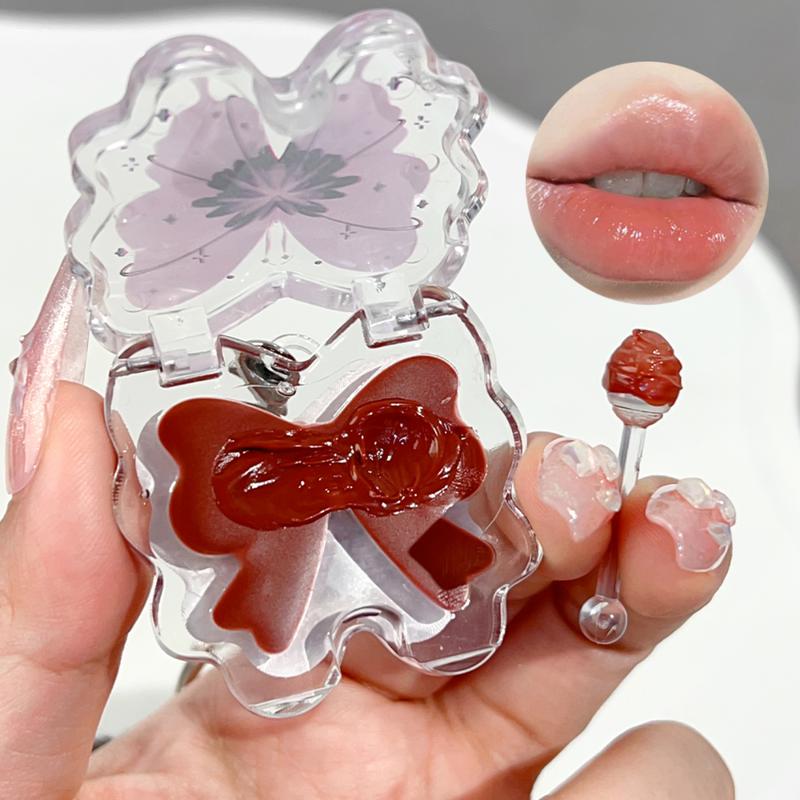 Product Introduction of Butterfly Shape Water Lip Gloss Portable Keychain Style Design Moisturizing Lip Glaze Jelly Solid Lipgloss Cosmetic 18
