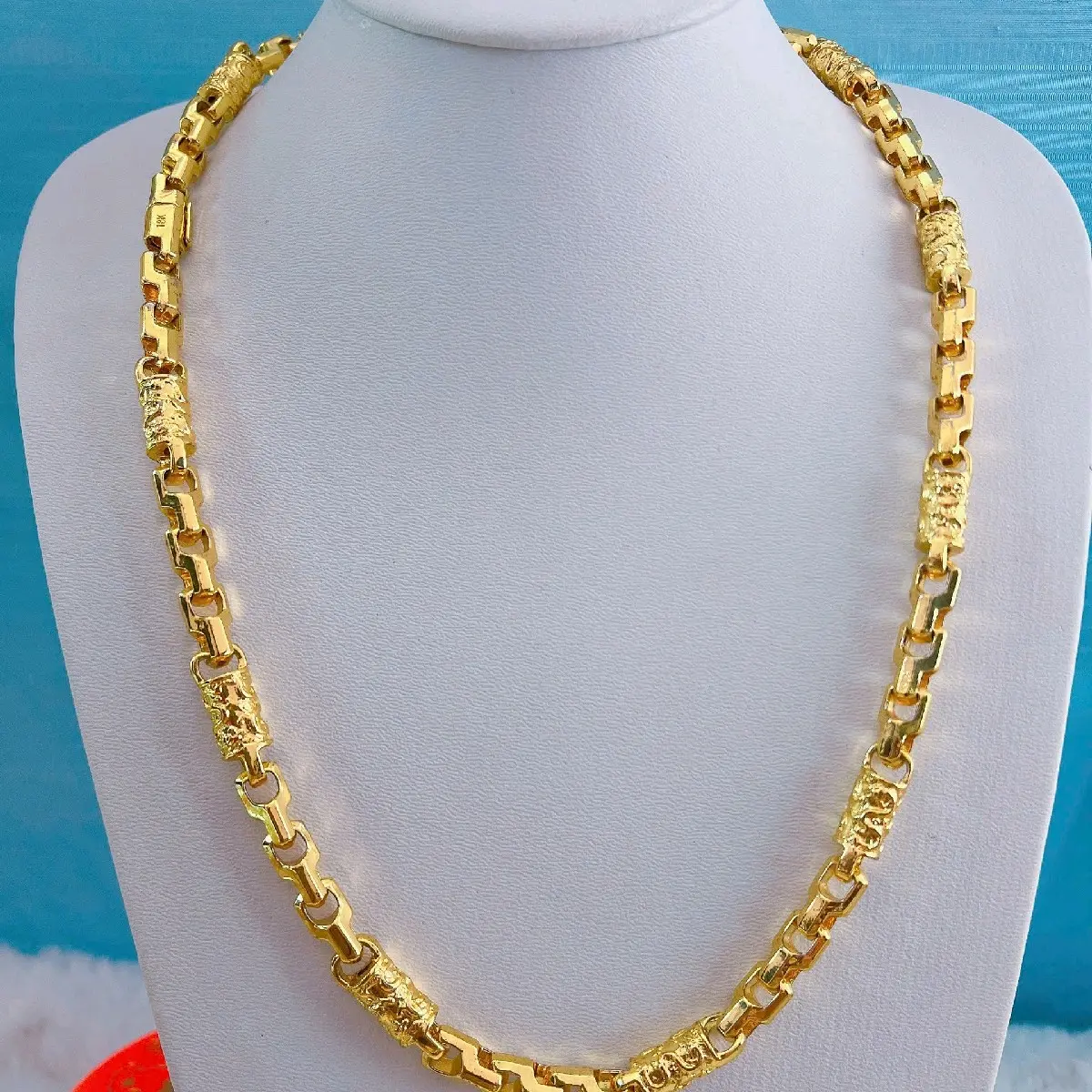 dây chuyền nam trụ rồng khoá hộp khắc kí hiệu 18k bền đẹp vip 2025 Trang Sức Voi Hoa