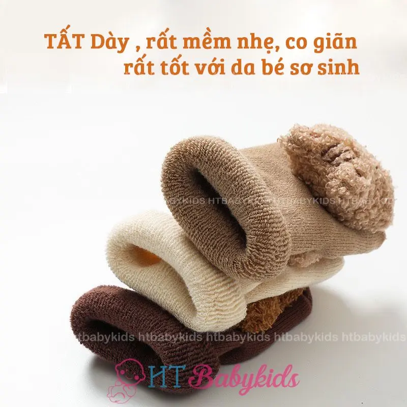 Vớ Tất Gấu Dày Hình Thú Mềm Mại Cho Bé - HÀNG LOẠI 1 2