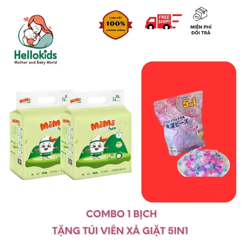 COMBO 1 Bịch Bỉm Mễ Mễ ECO QUÀ TẶNG