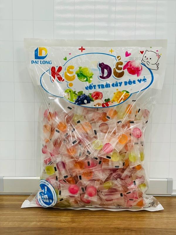 200G Kẹo Dẻo trái cây Lột Vỏ Đại Long - cô đặc từ nước cốt trái cây tự nhiên - đồ ăn vặt Snack Food chua ngọt tự nhiên Candy