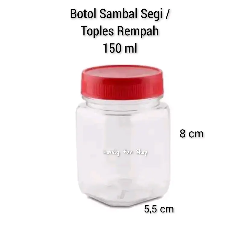 [20 pcs] Botol Sambal / Toples Lada / Toples Rempah / Toples Bumbu / Toples Pala / Jar Bulat Kitchenware 100 ml 150 ml 200 ml 2