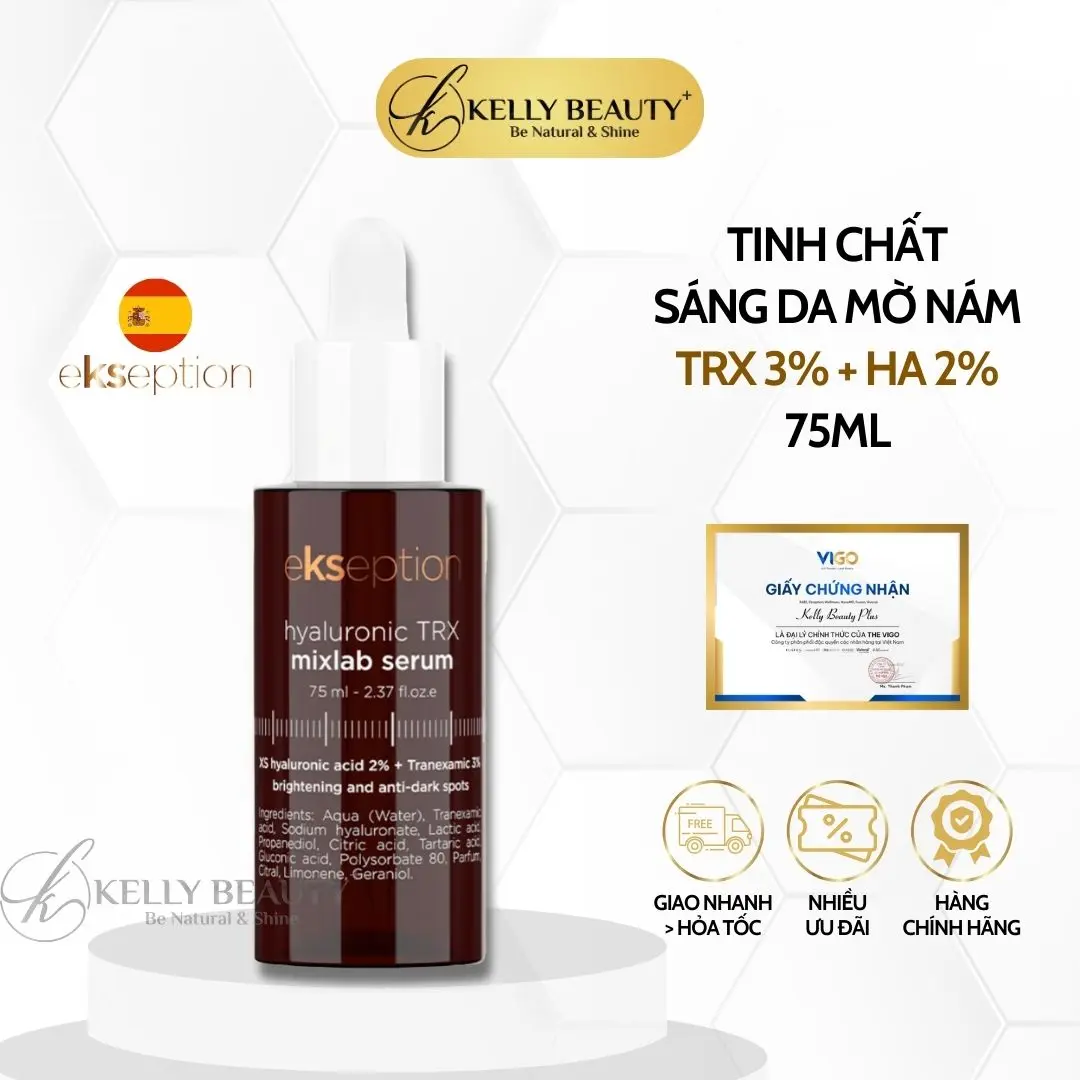 Tinh Chất Sáng Da Mờ Sạm Nám ekseption Hyaluronic TRX mixlab serum | Kelly Beauty