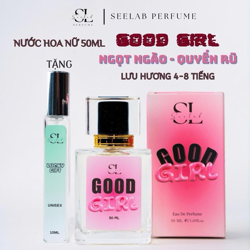 (50ml nữ) Nước hoa nữ Good Girl 50ml - Quyến rũ - Best Seller - Tặng 1c nước hoa 10ml Độc Quyền Seelab Perfume Cosmetic Women Xịt Thơm