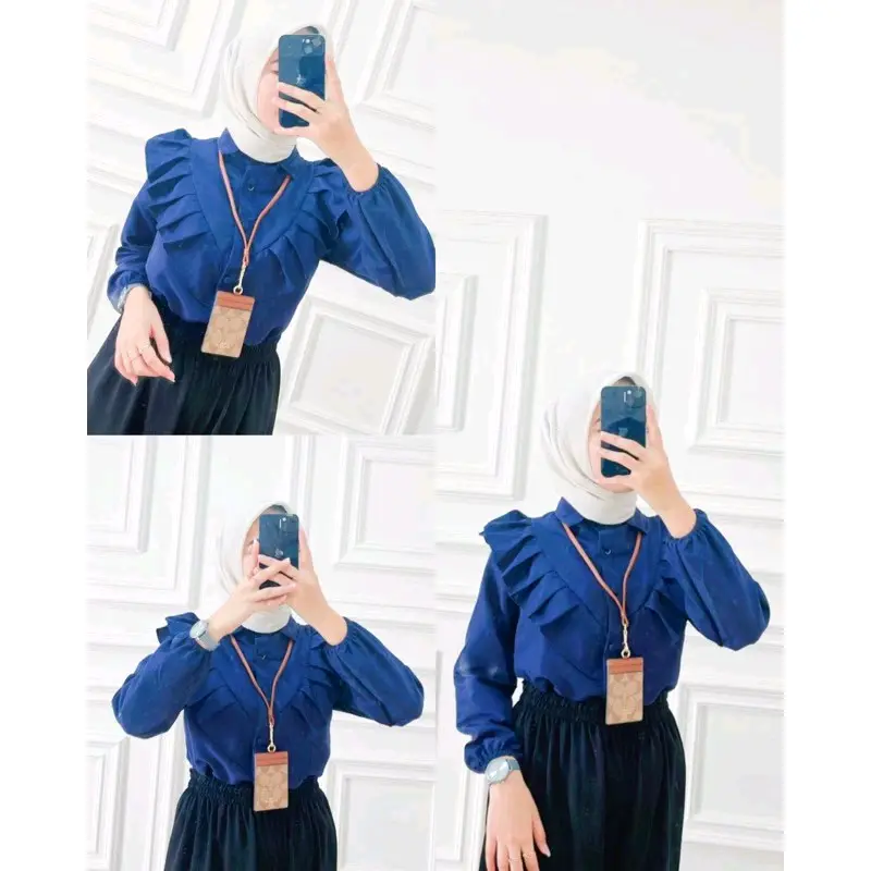 SJN LELANA RUFFLE SHIRT Katun Polos