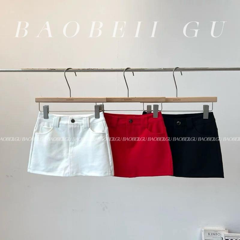 |BAOBEII.GU| Chân váy Isa chữ A dáng ngắn Y2K - có bigsize