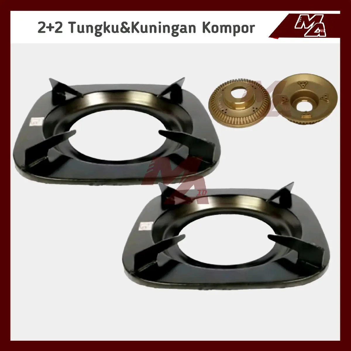 2+2= 4Pcs Tungku/tatakan/dudukan&Kuningan Burner Kompor rinnai
